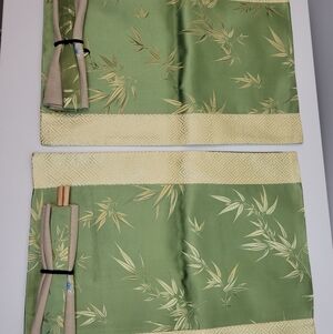 bamboo leaves silk placemat set